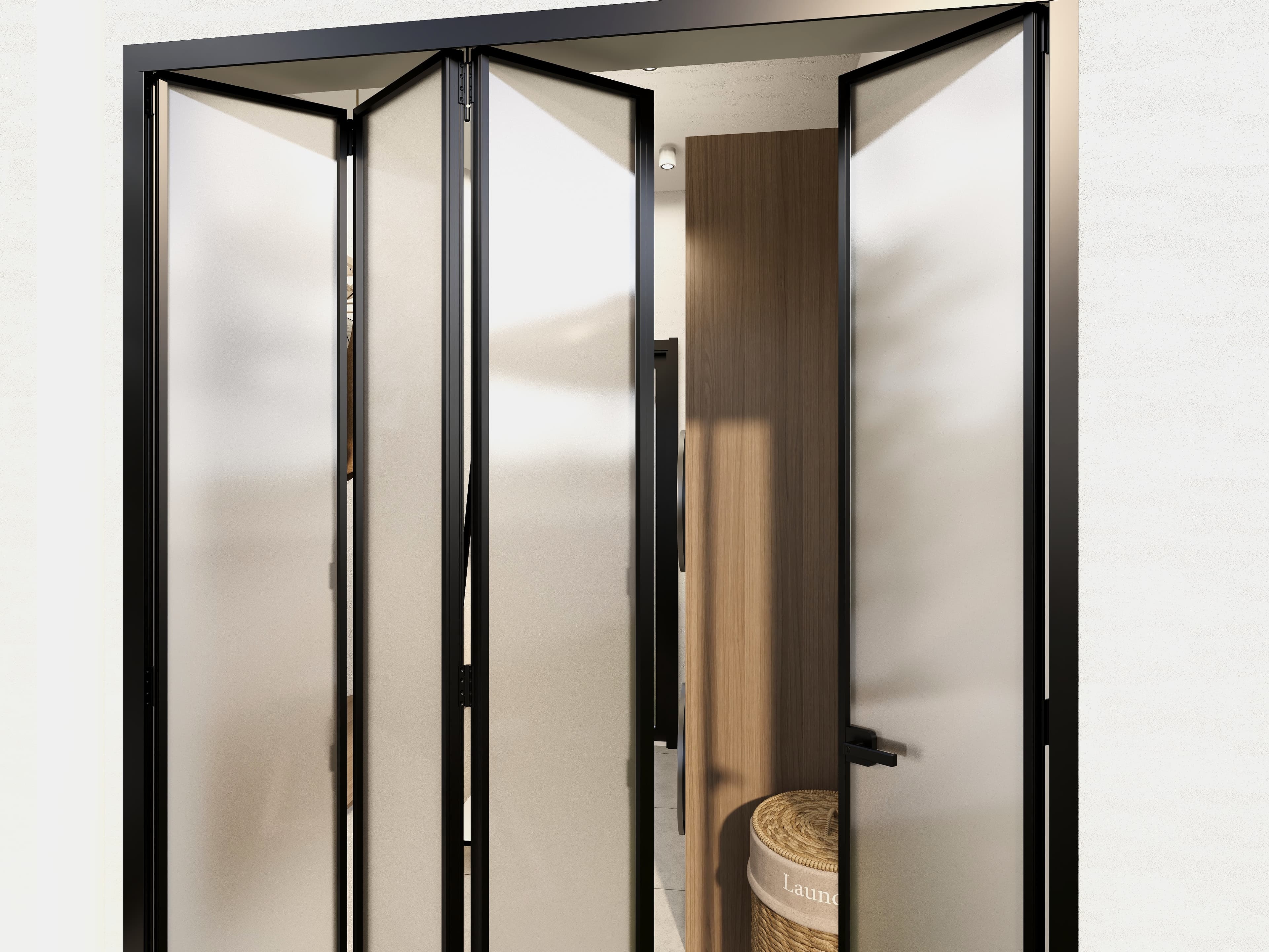 SLIDING MIRRORED OR FROSTED GLASS DOOR TO ROBE